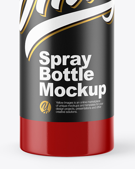 Glossy Spray Bottle Mockup PSD #1