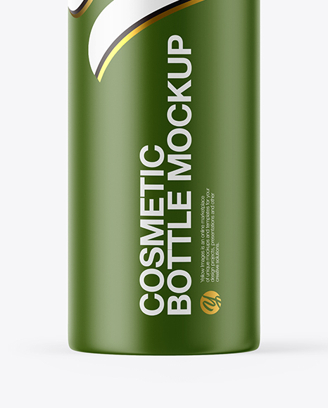 Matte Cosmetic Bottle with Pump Mockup PSD #1