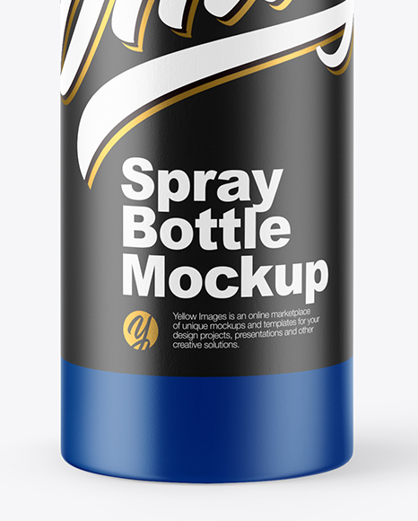 Matte Spray Bottle Mockup PSD #1