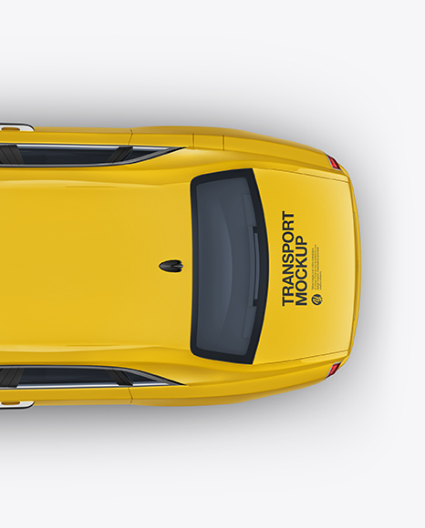 Luxury Car Mockup   Top View PSD #2