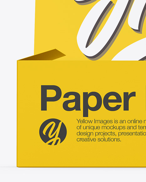 Opened Paper Box Mockup PSD #2