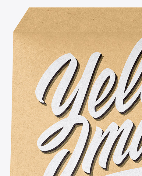 Opened Kraft Box Mockup PSD #1