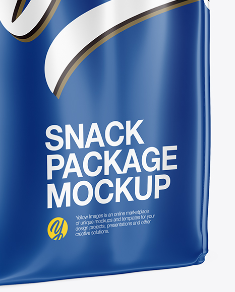 Download Glossy Snack Package Mockup In Packaging Mockups On Yellow Images Object Mockups PSD Mockup Templates