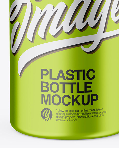 Download Metallic Plastic Bottle Mockup In Bottle Mockups On Yellow Images Object Mockups Yellowimages Mockups