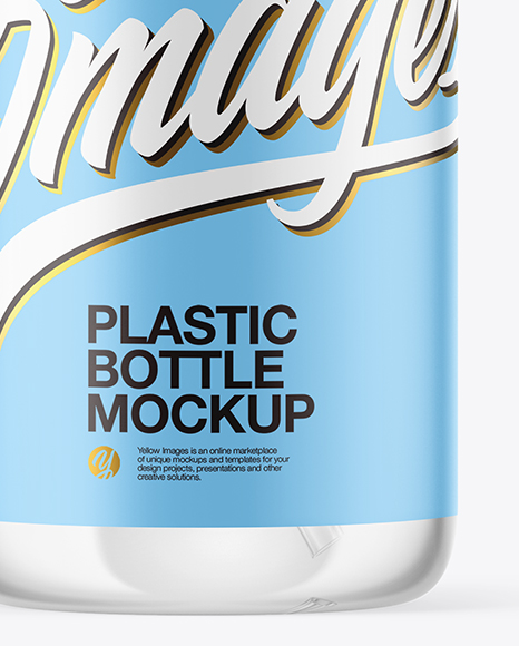 Clear Cosmetic Bottle With Pump Mockup In Bottle Mockups On Yellow Images Object Mockups