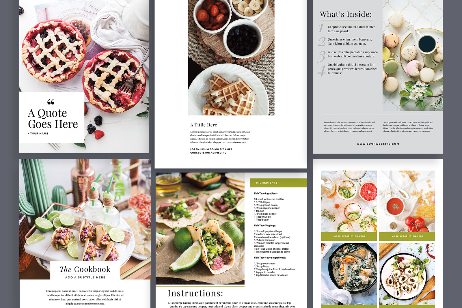 Cookbook Recipe Book Template - Design Cuts