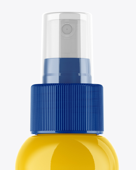 Glossy Spray Bottle Mockup PSD #2