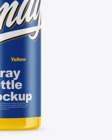 Glossy Spray Bottle Mockup PSD #5