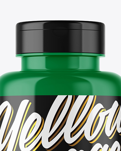 Glossy Plastic Jar Mockup PSD #2