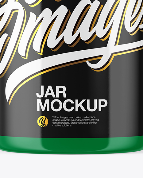 Glossy Plastic Jar Mockup PSD #1