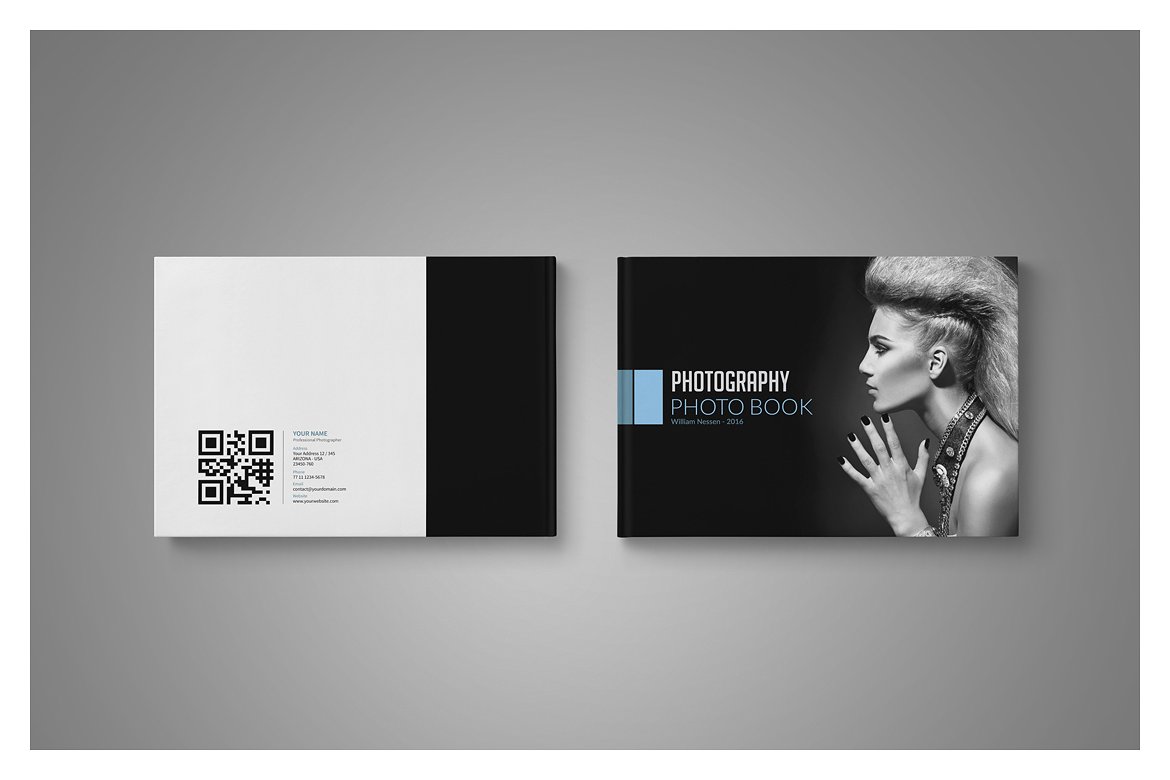Photo Album Template On Yellow Images Creative Store