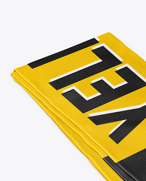 Download Fan Scarf Mockup in Apparel Mockups on Yellow Images Object Mockups