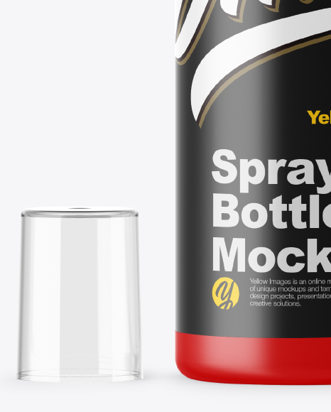 Matte Spray Bottle Mockup PSD #1