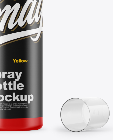Matte Spray Bottle Mockup PSD #7
