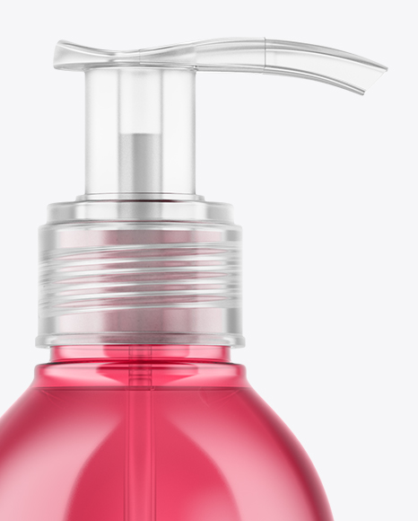 Cosmetic Bottle with Pump Mockup PSD #2