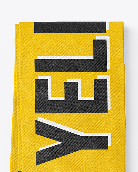 Download Fan Scarf Mockup in Apparel Mockups on Yellow Images ...