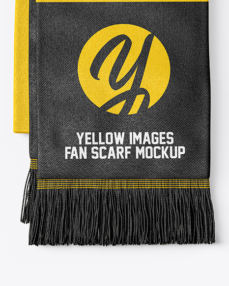 Fan Scarf Mockup In Apparel Mockups On Yellow Images Object Mockups