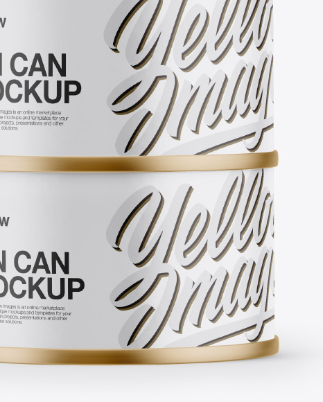 Download Two Tin Cans Pull Tab Psd Mockup Yellowimages