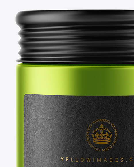 Metallic Storage Jar Mockup PSD #2