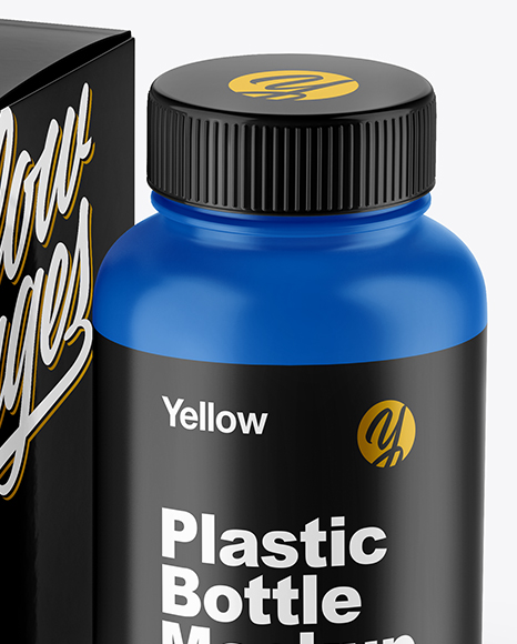 Download Matte Pills Bottle With Box Mockup In Bottle Mockups On Yellow Images Object Mockups PSD Mockup Templates