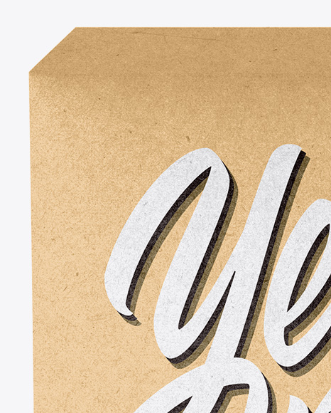Opened Kraft Box Mockup PSD #1