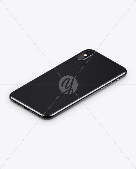 Isometric Apple iPhone X Mockup PSD #4