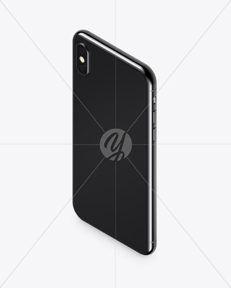 Isometric Apple iPhone X Mockup PSD #4