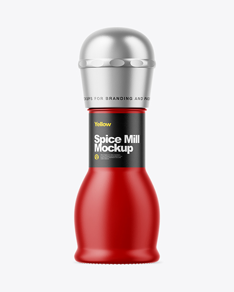 Download Matte Spice Mill Mockup in Bottle Mockups on Yellow Images ...