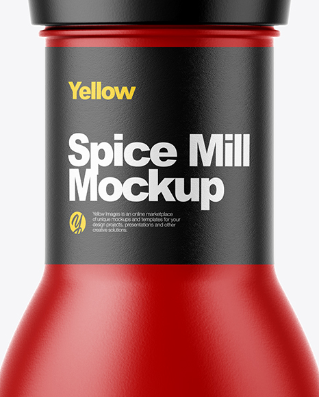 Matte Spice Mill Mockup PSD #6