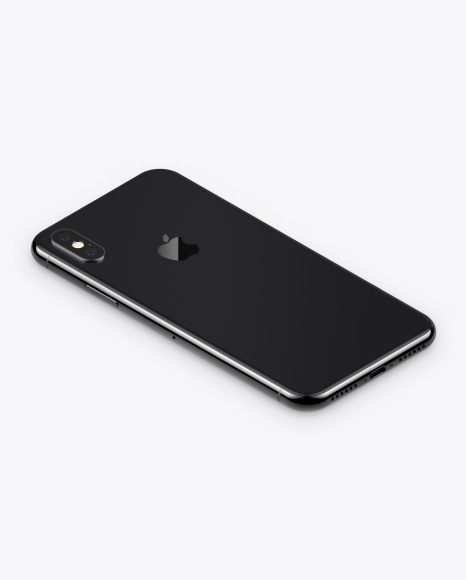 Isometric Apple iPhone X Mockup PSD #5