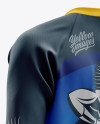 Download Men S Mtb Trail Jersey Ls Mockup Back Half Side View In Apparel Mockups On Yellow Images Object Mockups