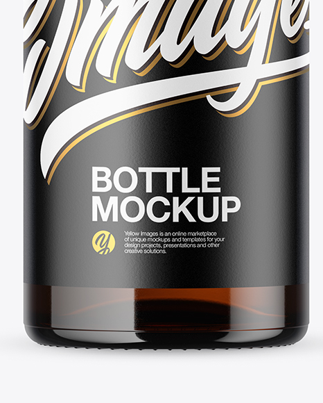 Amber Bottle Mockup PSD #1