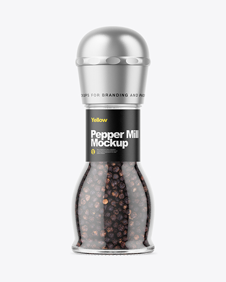 Download Pepper Mill Mockup In Jar Mockups On Yellow Images Object Mockups PSD Mockup Templates