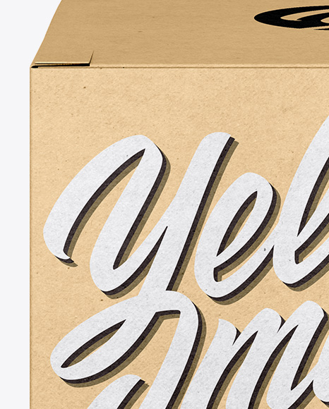 Kraft Box Mockup PSD #2