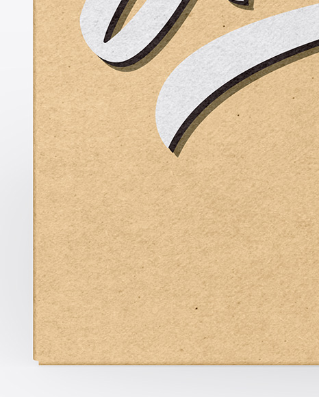 Kraft Box Mockup PSD #1