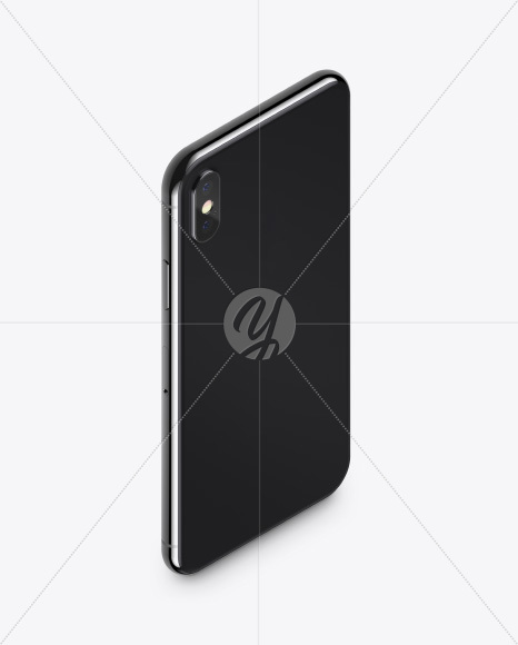 Isometric Apple iPhone X Mockup PSD #1