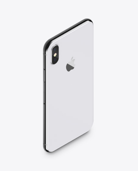 Isometric Apple iPhone X Mockup PSD #7