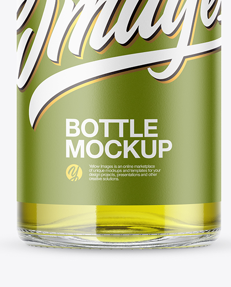 Clear Oil Bottle Mockup PSD #1