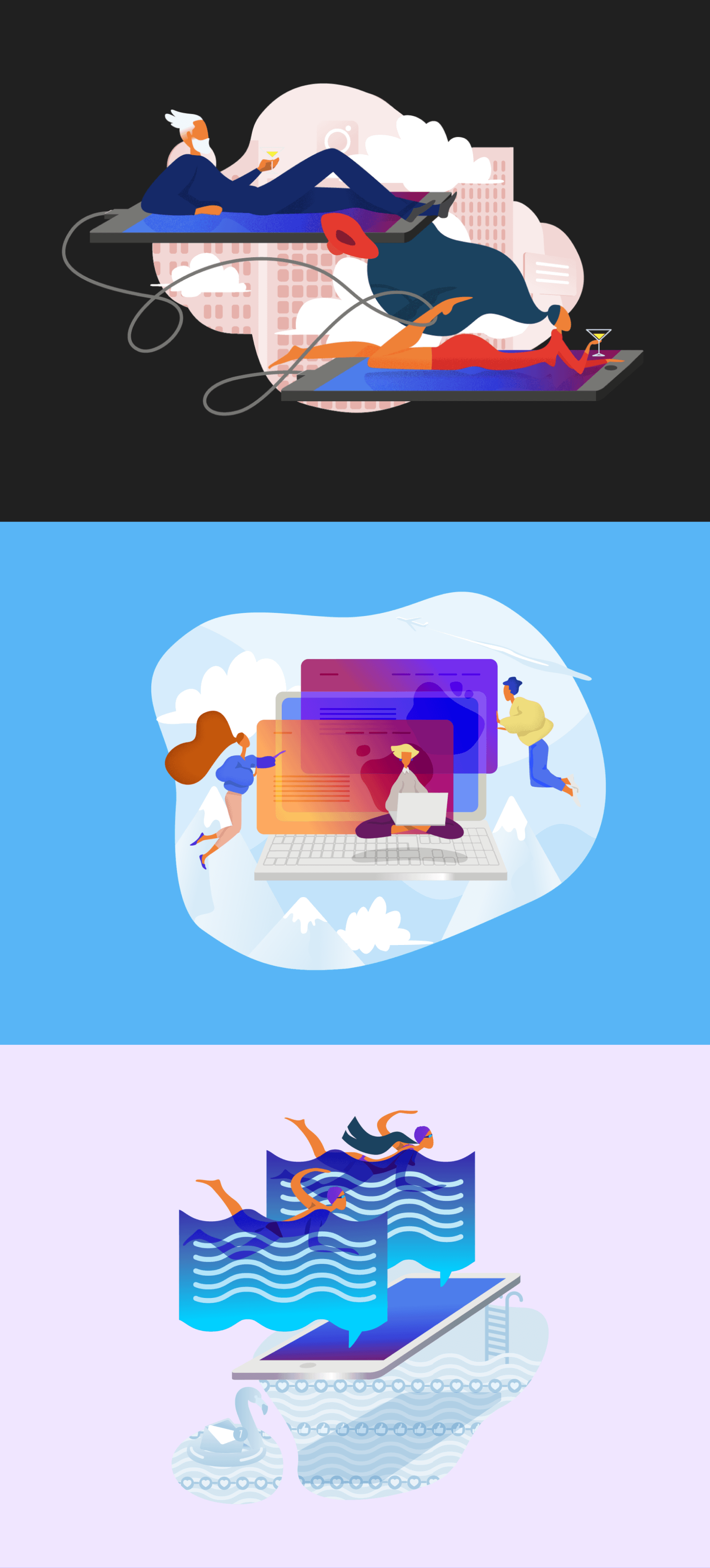 Download Free Brave Illustrations In Illustrations On Yellow Images Creative Store PSD Mockup Template