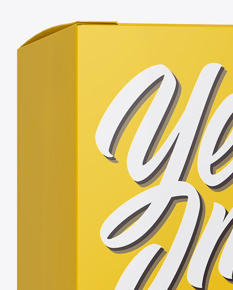 Glossy Box Mockup PSD #2