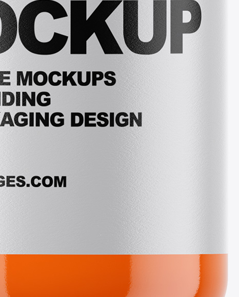 Carrot Juice Bottle Mockup PSD #1