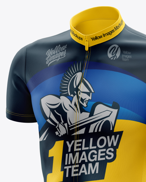 Men’s Cycling Kit Mockup (Half Side View) PSD #3