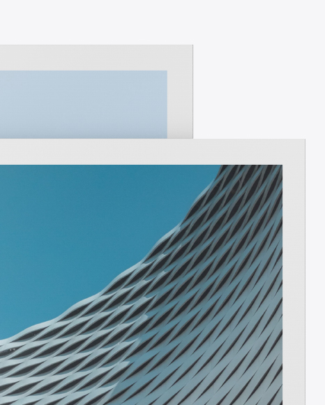 2 Paper Pieces Mockup PSD #1