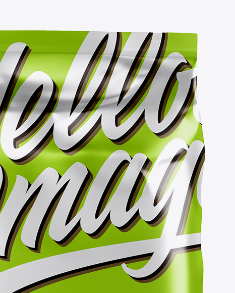 Metallic Food Bag Mockup PSD #2
