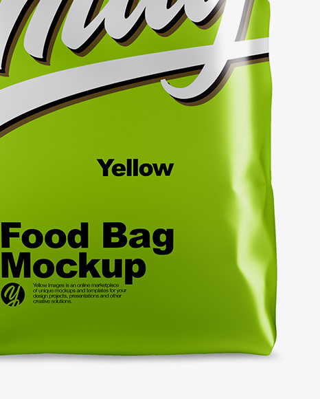 Metallic Food Bag Mockup PSD #1