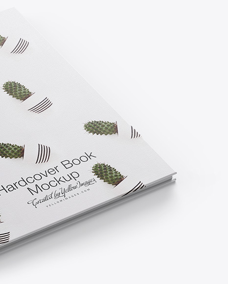 Hardcover Book w  Fabric Cover Mockup PSD #5