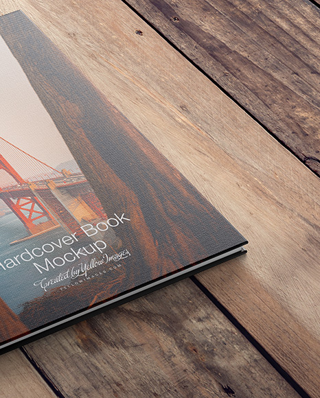 Hardcover Book w  Fabric Cover Mockup PSD #7