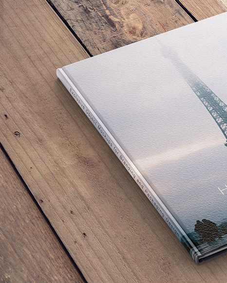 Hardcover Book w  Leather Cover Mockup PSD #7