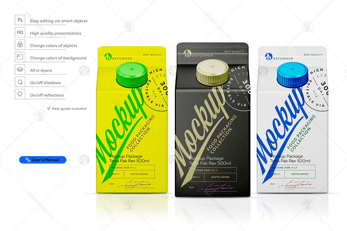 Download Mockup Package Tetra Pak Rex 500ml Front View In Packaging Mockups On Yellow Images Creative Store