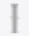 Glossy Plastic Effervescent Tablets Tube Mockup - Front View (High